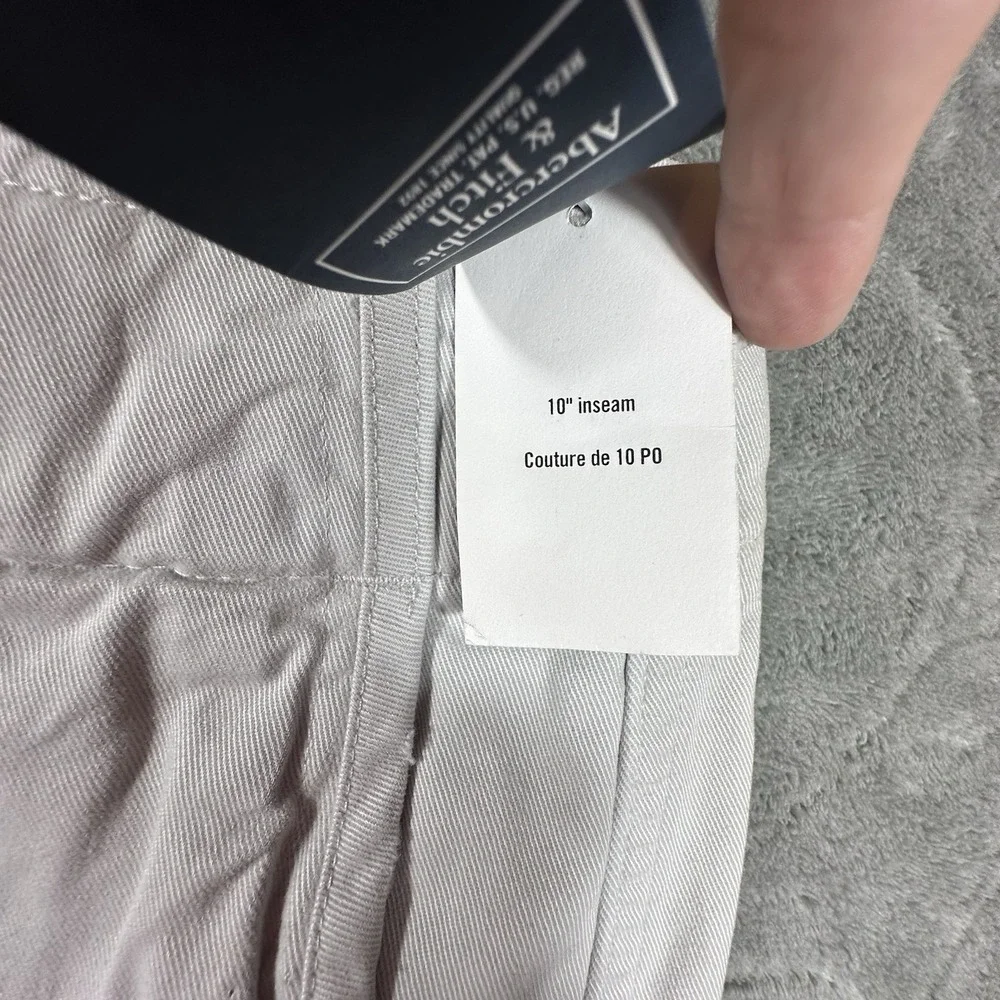 Abercrombie & Fitch Cotton Cargo Shorts Men 31 Heavy Button Fly Drawstring Y2K